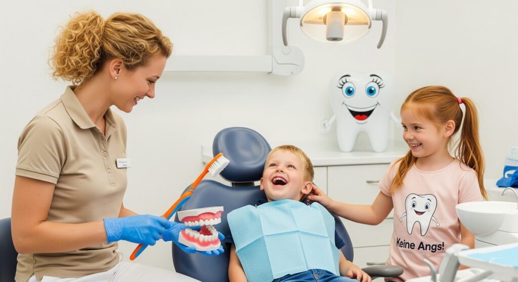 Kinder bei einer Zahnärztin - Zahnarzt in Stellingen